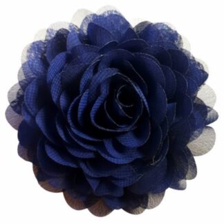 Cvijet ukrasni modre boje, od chiffona.