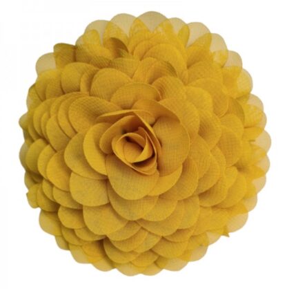 Cvijet ukrasni oker žute boje, od chiffona.