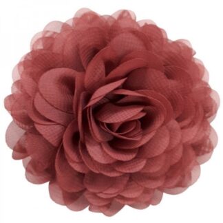 Cvijet ukrasni tamno roze boje, od chiffona.