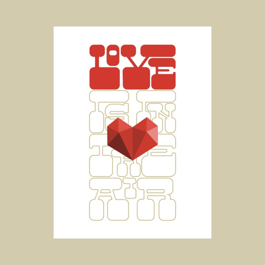 postcard-love-is-in-the-air-histeria-concept-store.jpg A beautiful artistic illustration on the Postcard Love Is In The Air, available at Histeria concept store.