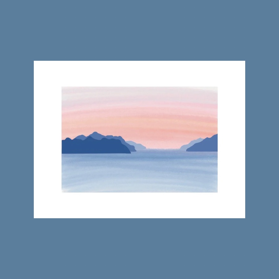postcard-islands-histeria-concept-store.jpg A peaceful watercolor-style illustration on the Postcard Islands, available at Histeria concept store.