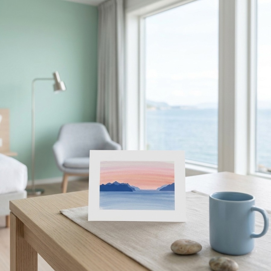 postcard-islands-histeria-concept-store.jpg A peaceful watercolor-style illustration on the Postcard Islands, available at Histeria concept store.